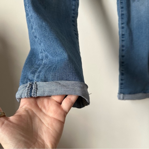 AG Adriano Goldschmied Stilt Cigarette Roll Up Distressed Blue Jeans Size 27 - Picture 6 of 7